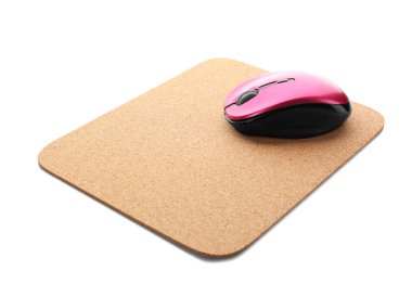 Modern wireless mouse and pad clipart