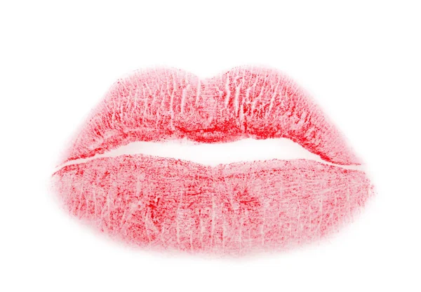 Farbe Lippenstift Print auf Weiß — Stockfoto