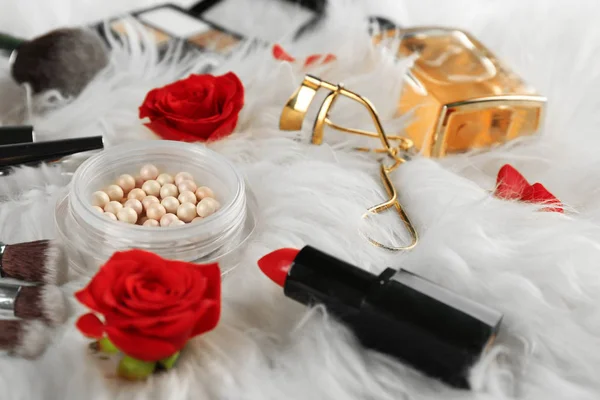 Composition of Cosmetics and perfume — Stock Photo, Image