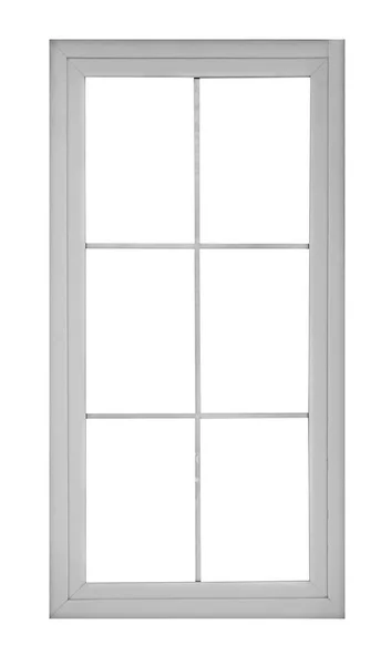 Okno na białym tle — Zdjęcie stockowe