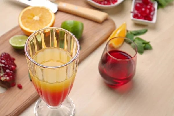 Glass of Tequila Sunrise cocktail — Stock Photo, Image