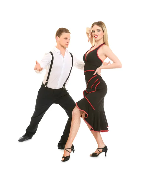 Paar junger Tänzer — Stockfoto