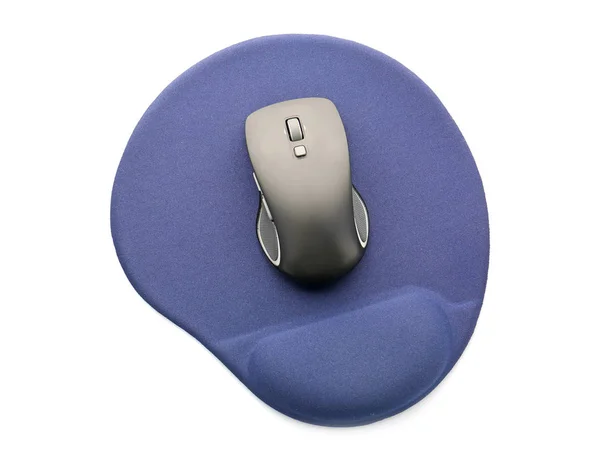 Modern wireless mouse and pad — Stock Photo, Image