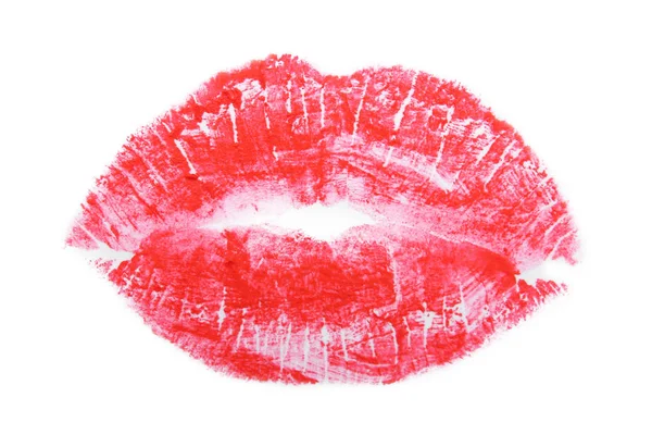 Red lipstick print — Stock Photo, Image
