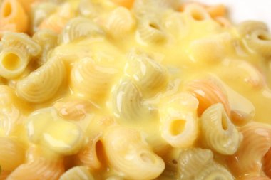 Lezzetli makarna peynir sos ile