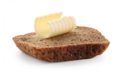 Dilim ekmek ve tereyağı curl ile