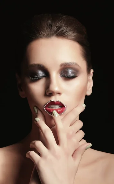 Young woman with creative makeup — Stock Photo, Image