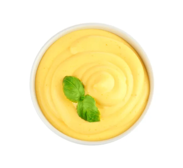 Miska z sosem serowym — Zdjęcie stockowe