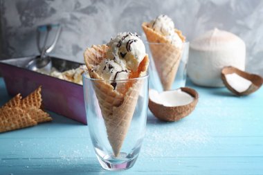 Gözleme koni top dondurma ile