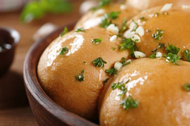 lezzetli ekmek rulo sarımsak ile