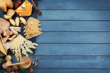 Çeşitli peynir ile güzel kompozisyon