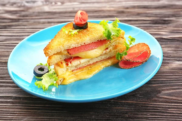 Leckeres Sandwich mit Käse — Stockfoto