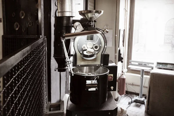 Modern coffee roaster in cafe