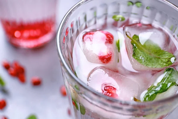 Glass of cold fruit cocktail — Stock Photo, Image