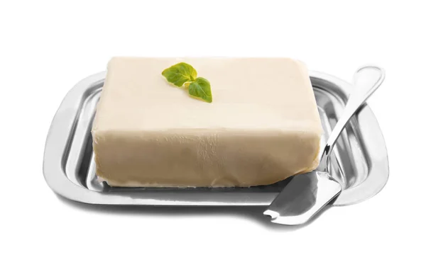 Danie z masłem na białym — Zdjęcie stockowe