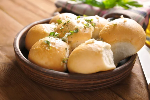 Lekkere broodjes met knoflook — Stockfoto