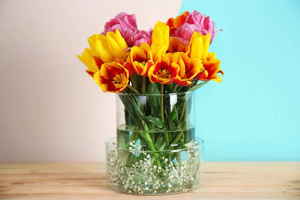 Vase with beautiful bouquet — Stock Photo, Image