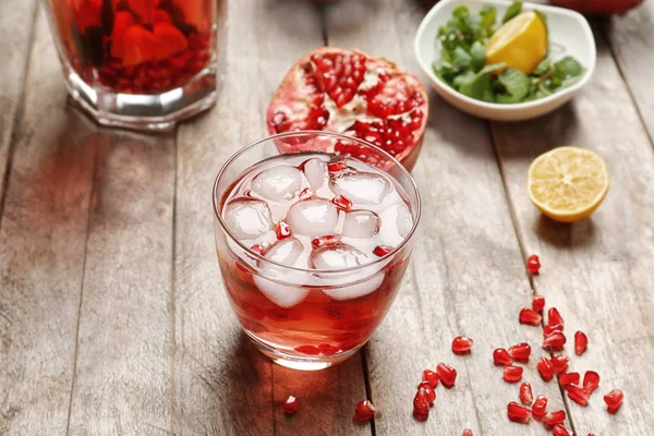 Glass of cold fruit cocktail — Stock Photo, Image