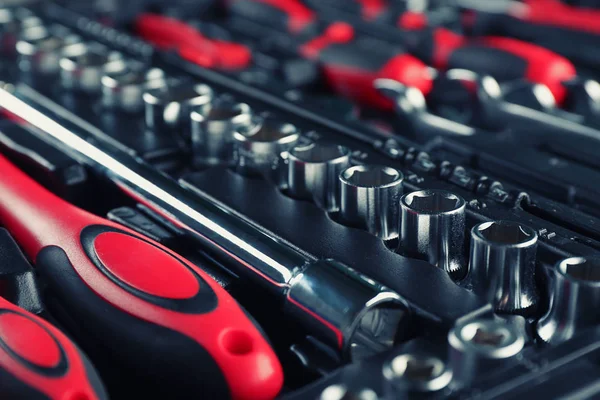 Box with set of tools — Stock Photo, Image