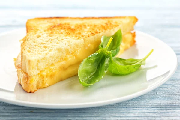 Tasty sandwich with cheese — Stock Photo, Image