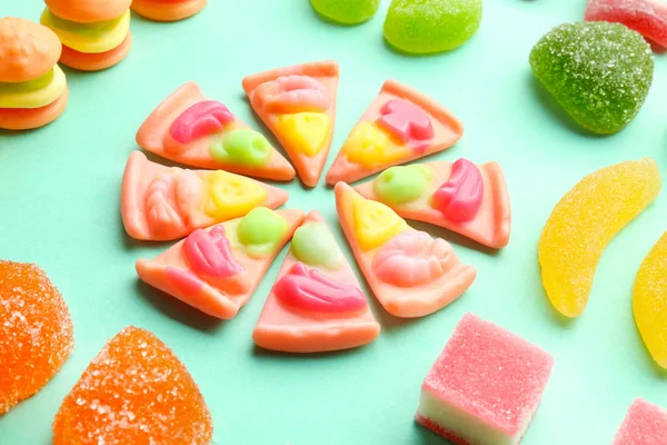 맛 있는 젤리 사탕의 구성 — 스톡 사진