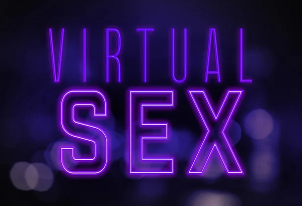 Texto VIRTUAL SEX — Fotografia de Stock