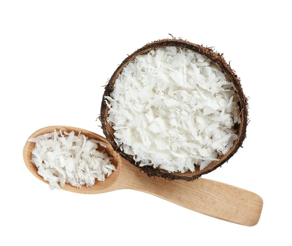 Grated coconut in shell — Stock Photo, Image