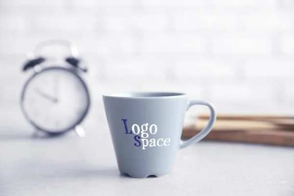 Blank cup with space for logo — Stock Photo, Image