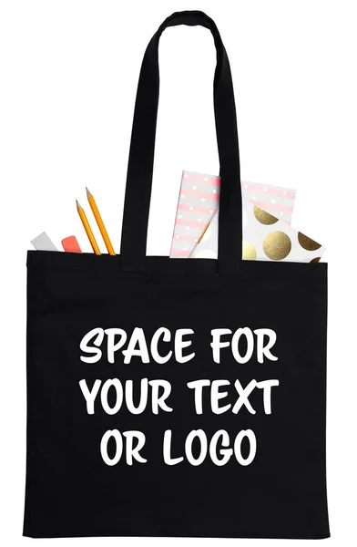 Textile bag with space for text or logo — Stock Photo, Image