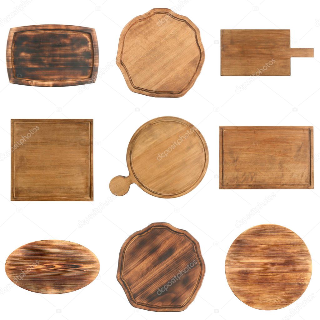 Set of wooden boards 