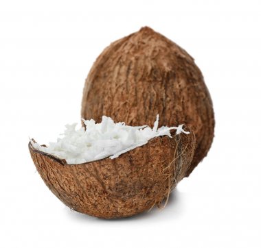 Grated coconut in shell   clipart