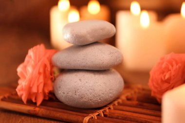 Mumlar ile güzel spa ayarı 