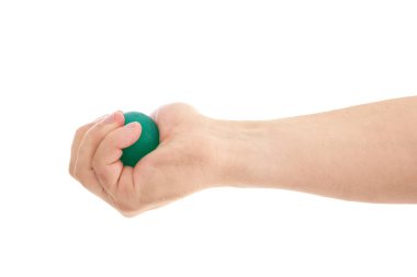 Male hand with stress ball clipart