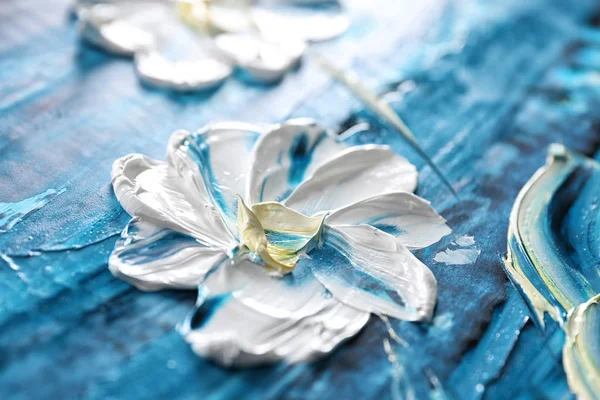 Olieverfschilderij van mooie bloem — Stockfoto