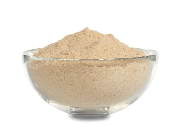 Miska szklana z mąki — Zdjęcie stockowe