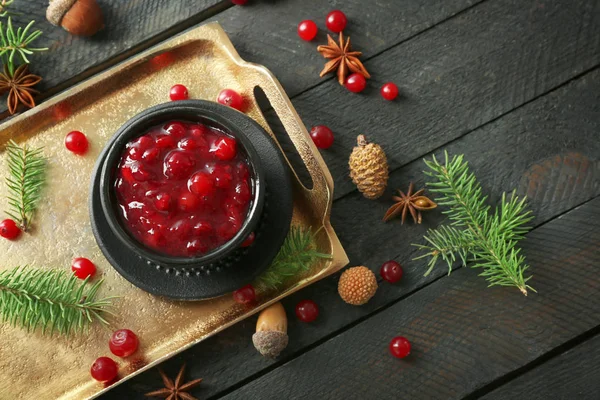 Heerlijke cranberry saus — Stockfoto