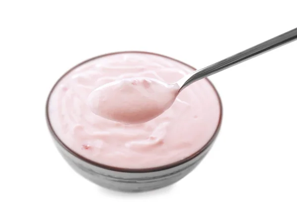 Миска смачного йогурту — стокове фото