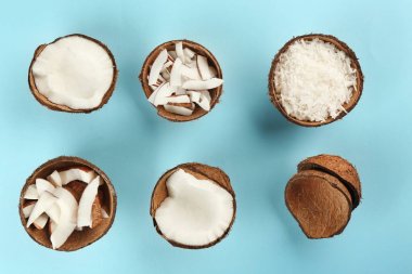 Beautiful composition with coconuts clipart