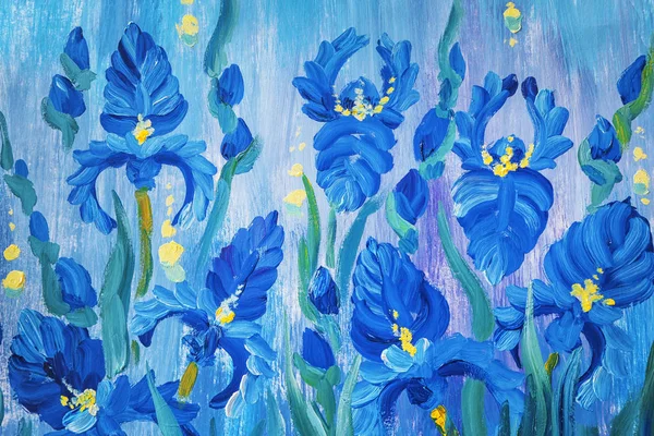Pintura a óleo de flores — Fotografia de Stock