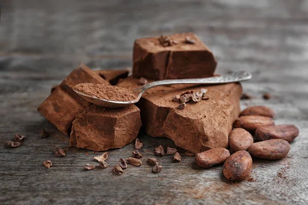 Composición de los productos del cacao —  Fotos de Stock