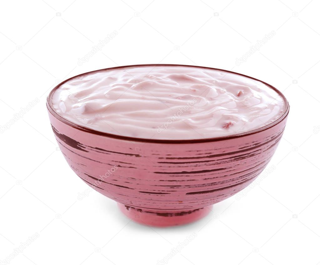 Bowl of tasty yogurt