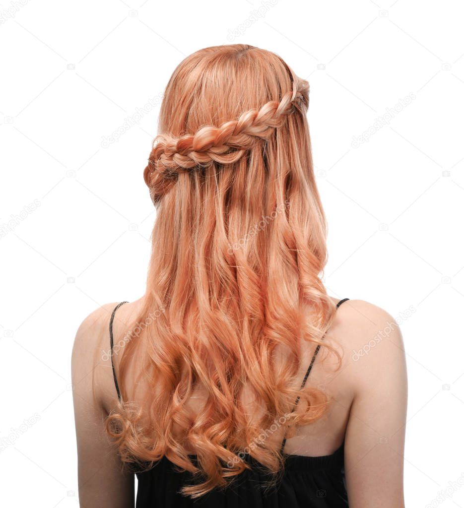 Woman with strawberry blonde hair 