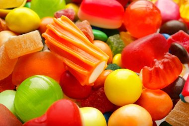 Lezzetli ve renkli şekerler ile