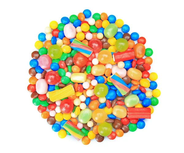Smaczne i kolorowe cukierki z — Zdjęcie stockowe
