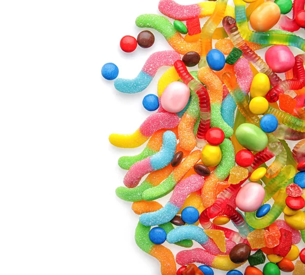 Lekker en kleurrijke snoepjes met — Stockfoto