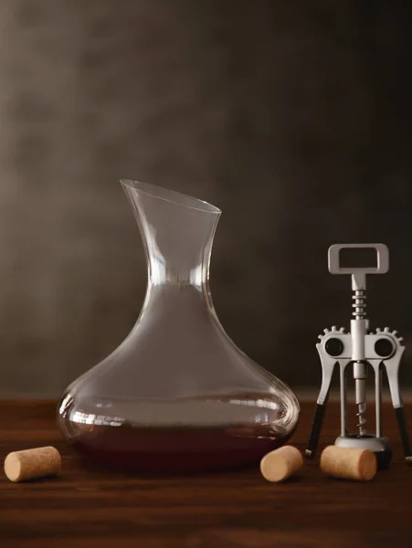 Glass carafe of wine — Stock Photo, Image