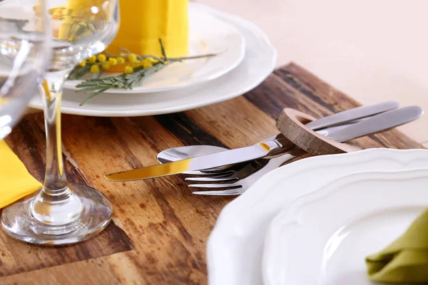 Table setting for dinner — Stock Photo, Image