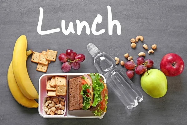 Concetto di pranzo scolastico — Foto Stock