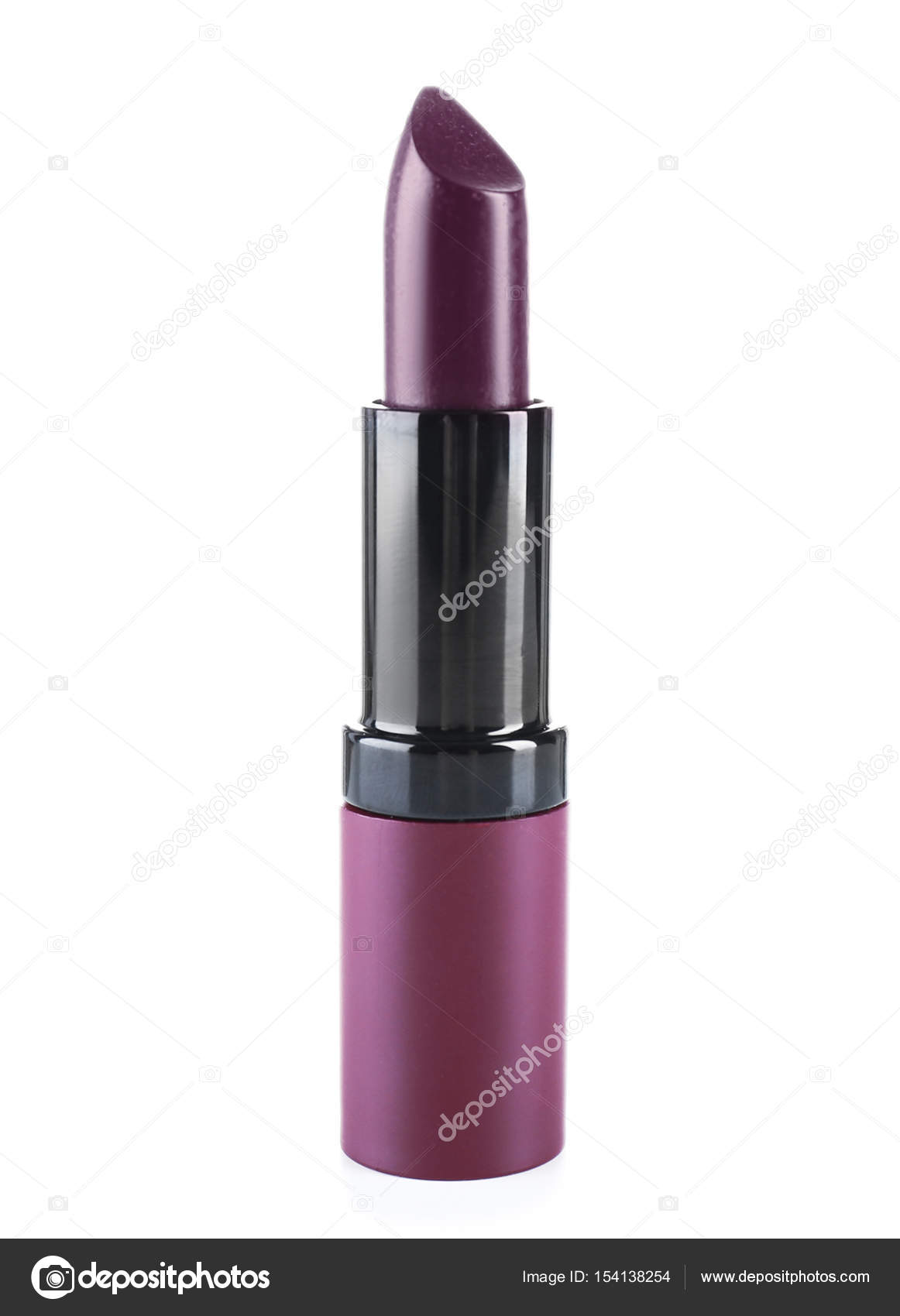 Rouge à Lèvres Mauve Sur Fond Blanc Photographie