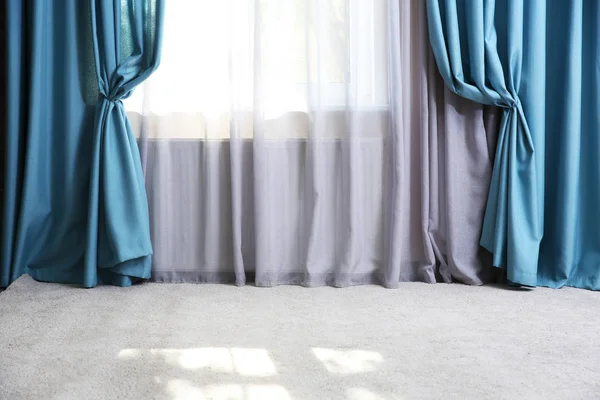 Window with elegant curtain — Stock Photo, Image